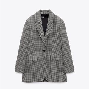 Zara Gingham Blazer size medium. Worn once